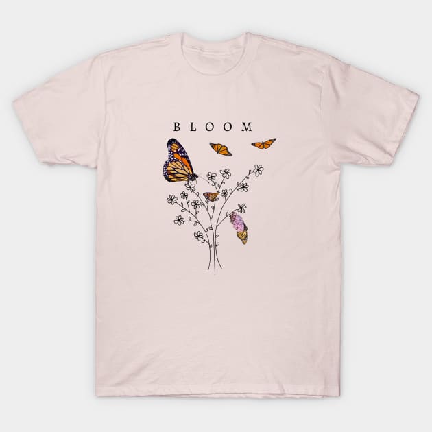 Blooming Monarchs T-Shirt by BL Monarch 